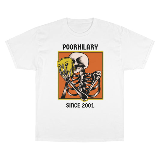 POORHILARY X Champion T-Shirt "faceless"